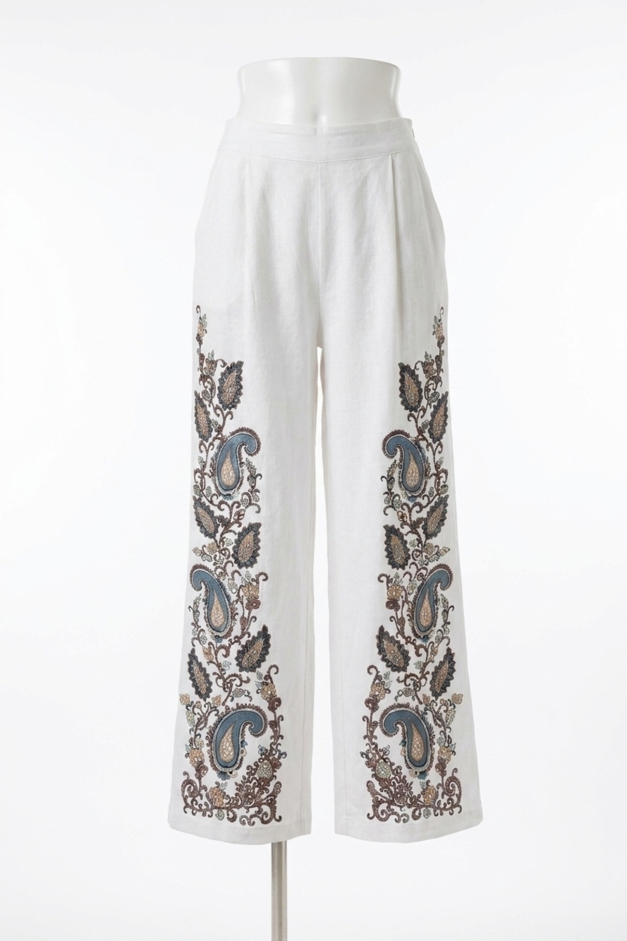 NEW CLEOBELLA beau wide leg pant in white / black